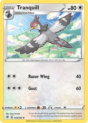 Tranquill from SWSH02: Rebel Clash