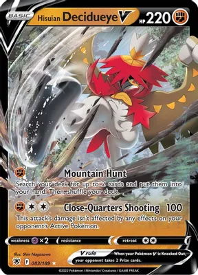 Hisuian Decidueye V from SWSH10: Astral Radiance