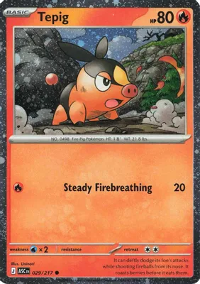 Tepig - 029/217 (Cosmos Holo) from Miscellaneous Cards & Products