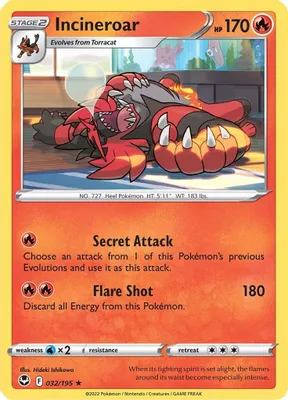 Incineroar from SWSH12: Silver Tempest