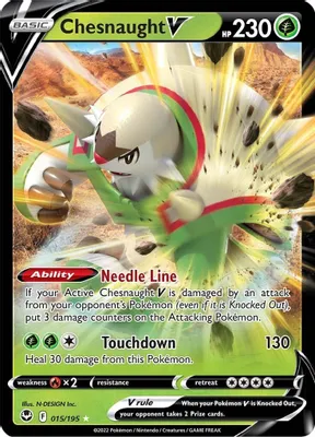 Chesnaught V from SWSH12: Silver Tempest