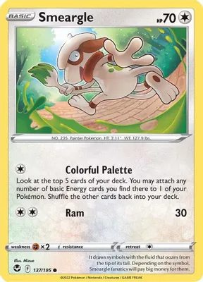 Smeargle from SWSH12: Silver Tempest