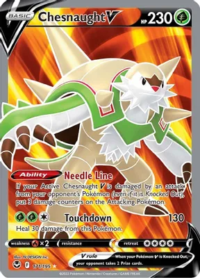 Chesnaught V (Full Art) from SWSH12: Silver Tempest