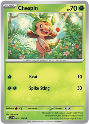 Chespin - 005/086 from ME04: Chaos Rising