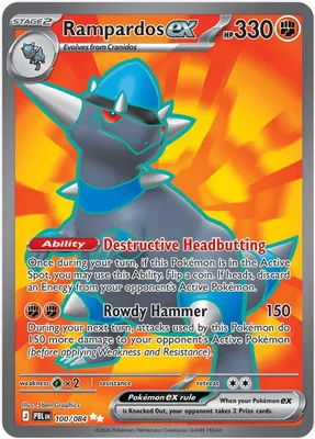 Rampardos ex - 100/084 from ME05: Pitch Black