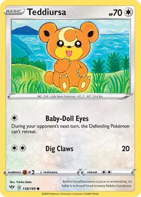 Teddiursa from SWSH03: Darkness Ablaze