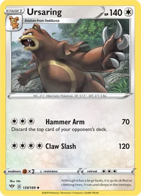 Ursaring from SWSH03: Darkness Ablaze