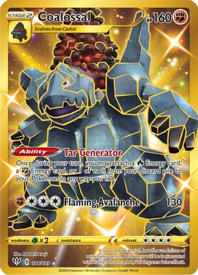 Coalossal (Secret) from SWSH03: Darkness Ablaze
