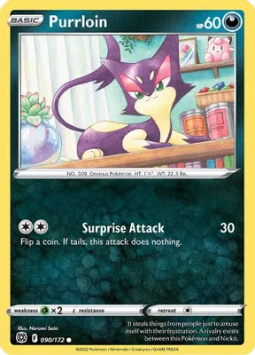 Purrloin from SWSH09: Brilliant Stars
