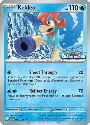 Keldeo - 019/086 (Chaos Rising Stamped) from Miscellaneous Cards & Products