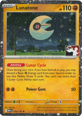 Lunatone - 074/132 (Cosmos Holo) from Prize Pack Series Cards