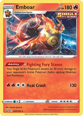 Emboar from SWSH05: Battle Styles