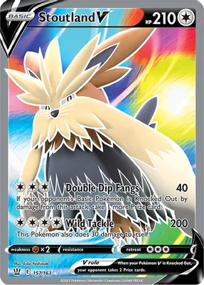 Stoutland V (Full Art) from SWSH05: Battle Styles