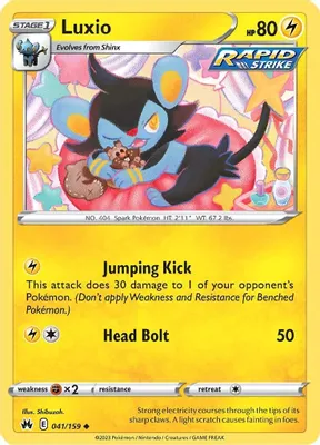 Luxio (41) from SWSH: Crown Zenith