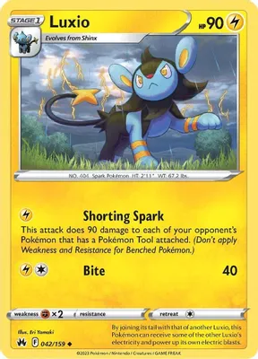 Luxio (42) from SWSH: Crown Zenith