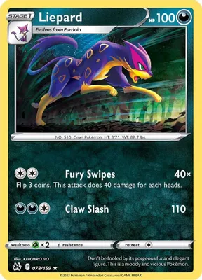 Liepard from SWSH: Crown Zenith