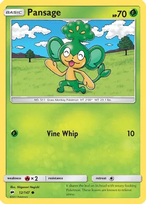 Pansage from SM - Burning Shadows
