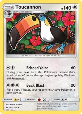 Toucannon from SM Base Set