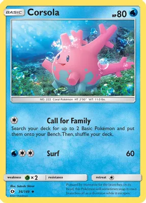 Corsola from SM Base Set