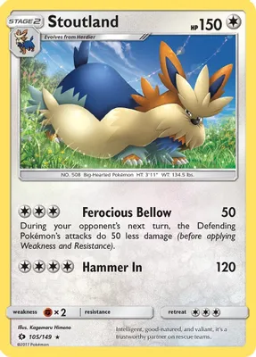 Stoutland from SM Base Set