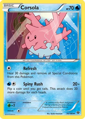 Corsola from XY Base Set