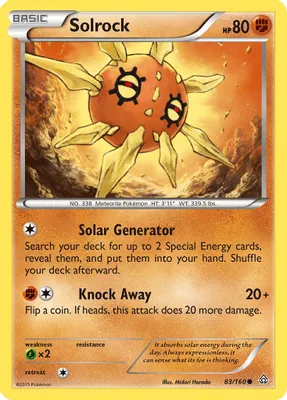 Solrock from XY - Primal Clash