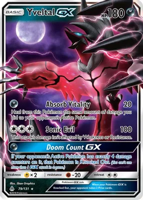 Yveltal GX from SM - Forbidden Light