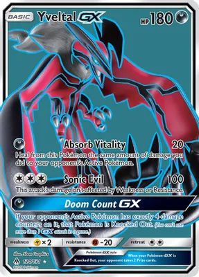 Yveltal GX (Full Art) from SM - Forbidden Light