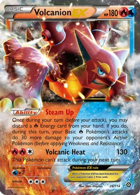 Volcanion EX from XY - Steam Siege