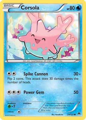 Corsola from XY - BREAKpoint
