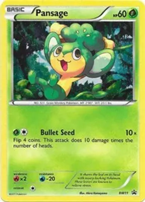 Pansage - BW11 from Black and White Promos