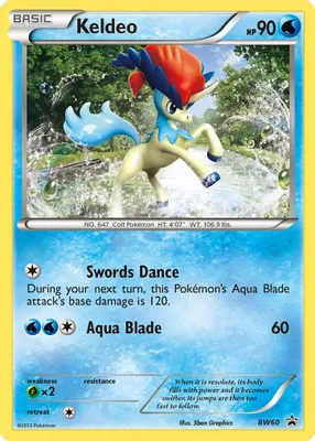 Keldeo - BW60 from Black and White Promos