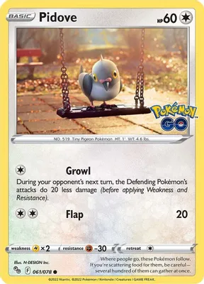 Pidove from Pokemon GO
