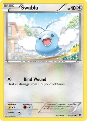 Swablu from XY - Roaring Skies