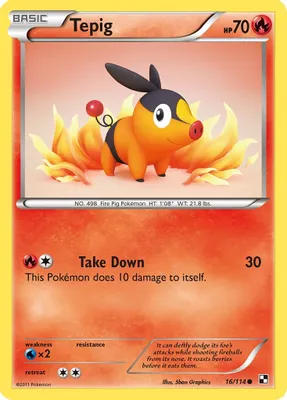 Tepig (16) from Black and White