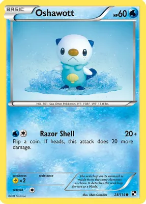 Oshawott (28) from Black and White