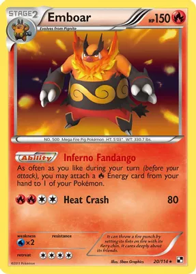 Emboar (20) from Black and White