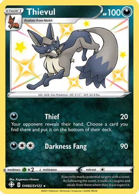 Thievul from Shining Fates: Shiny Vault