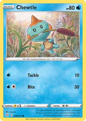Chewtle from Shining Fates