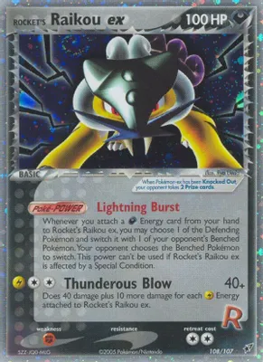 Rocket's Raikou ex from EX Deoxys