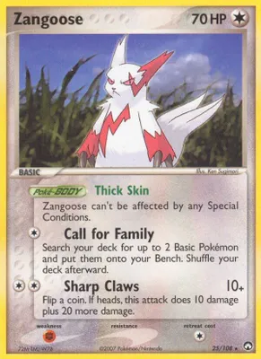Zangoose from EX Power Keepers