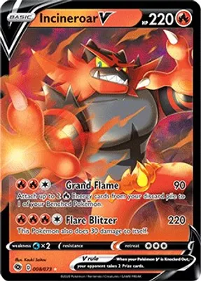Incineroar V from Champion's Path