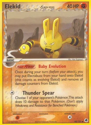 Elekid (Delta Species) from EX Dragon Frontiers