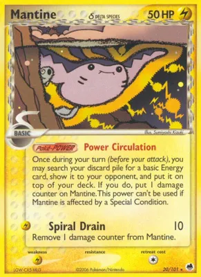 Mantine (Delta Species) from EX Dragon Frontiers