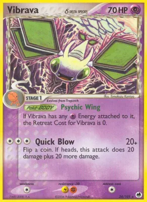 Vibrava - 024/101 (Delta Species) from EX Dragon Frontiers