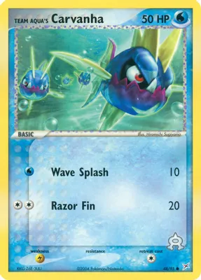 Team Aqua's Carvanha - 48/95 from EX Team Magma vs Team Aqua