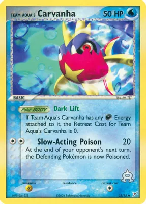 Team Aqua's Carvanha - 25/95 from EX Team Magma vs Team Aqua
