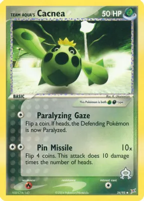 Team Aqua's Cacnea - 24/95 from EX Team Magma vs Team Aqua