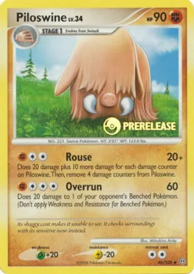 Piloswine - 46/100 (Prerelease) from Nintendo Promos