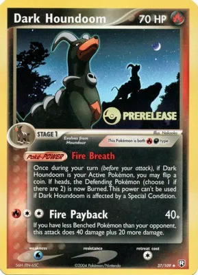 Dark Houndoom - 37/109 (Prerelease) from Nintendo Promos